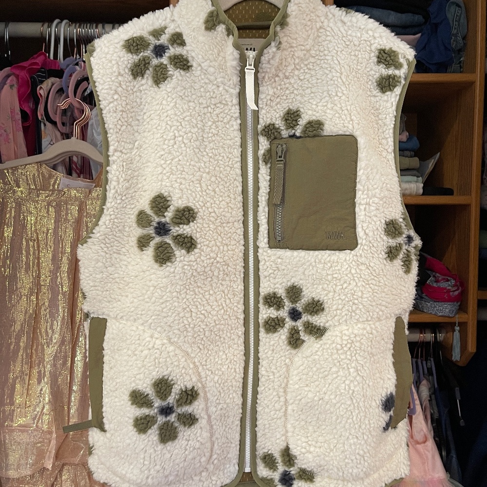 MWL by Madewell Sherpa Vest NWT